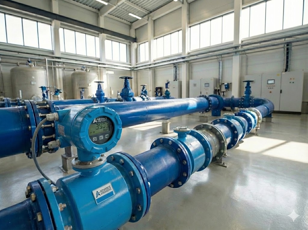 Electromagnetic flow meter for water and wastewater applications