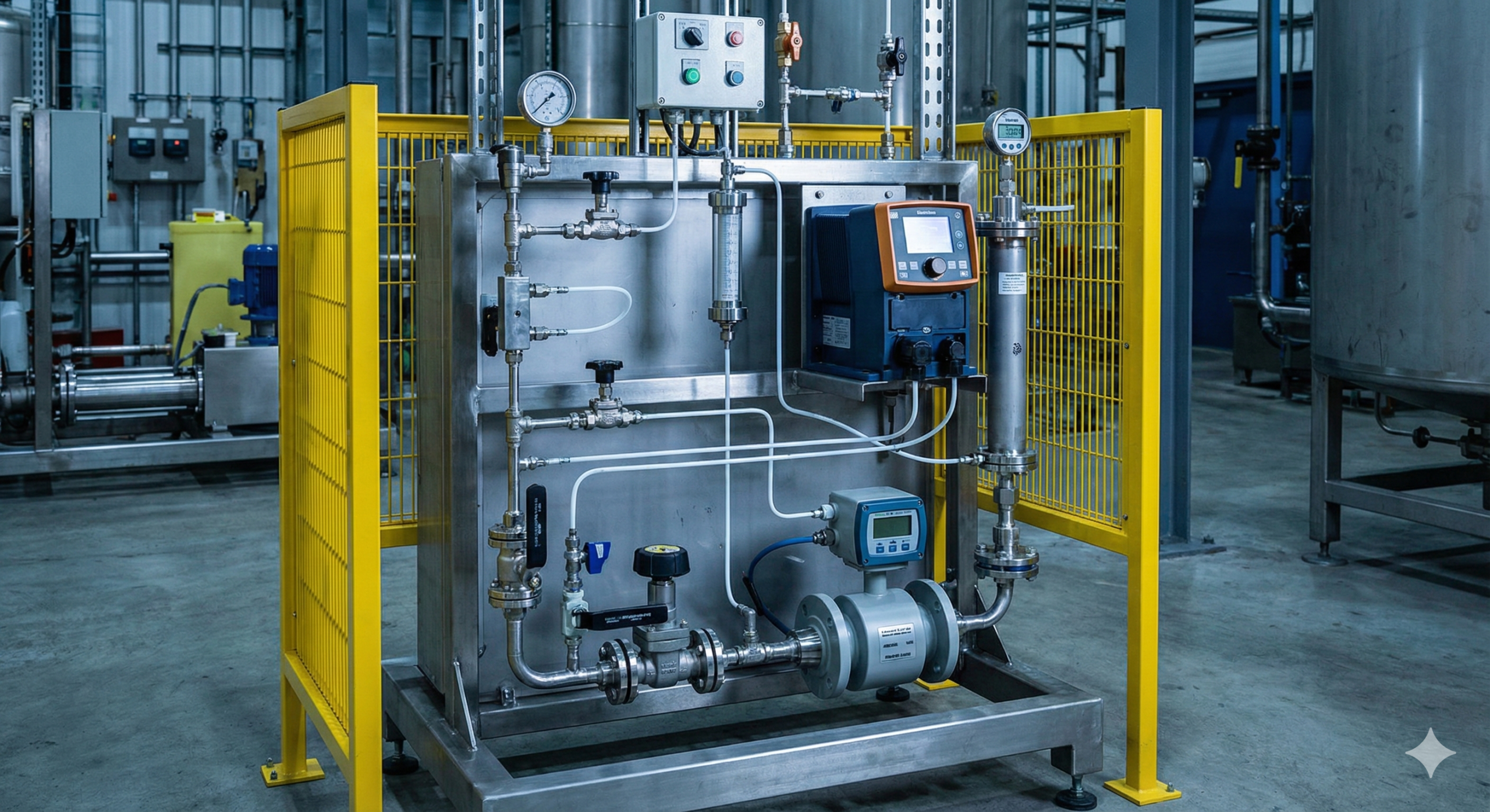 Chemical resistant flow meter for dosing and injection systems